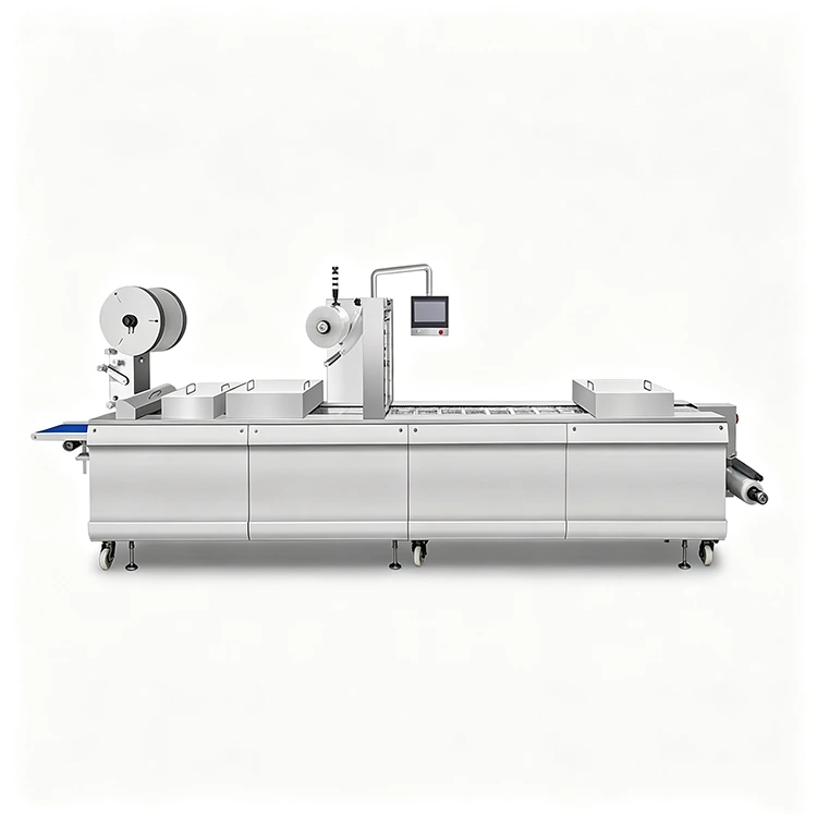 Mesin Pembungkusan Thermoforming Filem Aluminium Dua Sisi Automatik