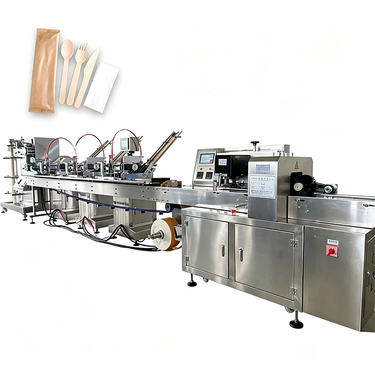 Napkin Automatik dan Mesin Pembungkus Sudu Garpu Pisau